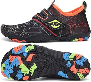 Saguaro Zapatos de Agua Niños Niñas Secado Rápido Respirable Antideslizante Escarpines Agua,Gr 24-36