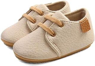 Lacofia Zapatos Oxford con Cordones para Bebé Niños Zapatillas Primeros Pasos Antideslizantes para Bebés