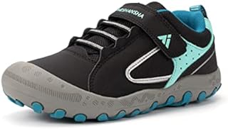 Mishansha Zapatillas de Senderismo Niño Antideslizante Zapatillas Running Negro 26