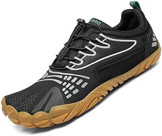 Saguaro Mujer Barefoot Zapatillas de Trail Running Minimalistas Zapatillas de Deporte Fitness Gimnasio Caminar Zapatos Descalzos para Correr en Montaña Asfalto Escarpines de Agua, 057 Negro, 42 EU